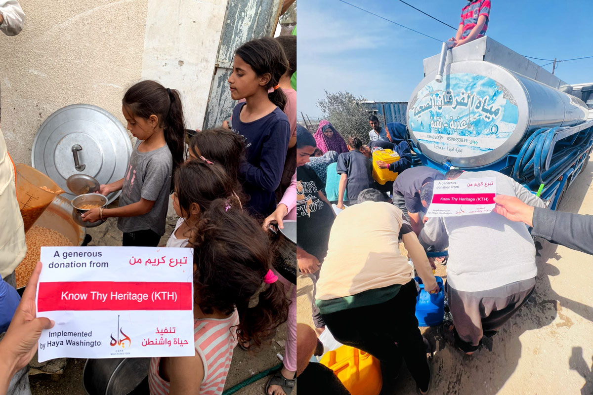 Know Thy Heritage (KTH) continues to supply clean water and food to thousands in Gaza, offering vital humanitarian relief